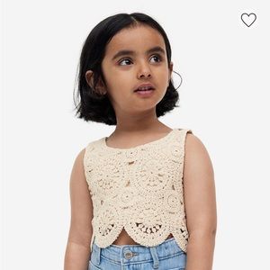 H&M Lace Boho Crop top Tank Tiny Tee Girls Toddler